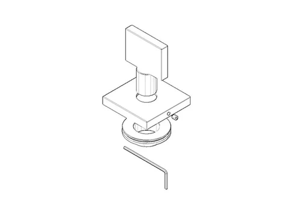 DORNBRACHT Griff ERSATZTEILE 04207800201 60 x 60 x 55 mm Platin gebürstet, 04207800201-06 Galeriebild 1